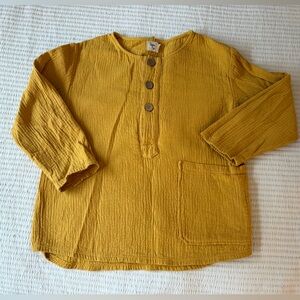 Nico Nico Golden quilted textured button down pullover size 8 year